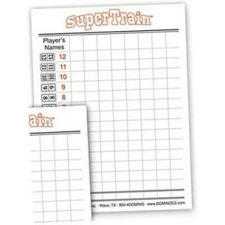 Super Train Mexican Dominoes Replacement Score Pads Sheets 1 Pack