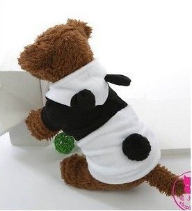Pet Puppy COAT Clothes Dog Hoodie white & Black panda winter clothes 5