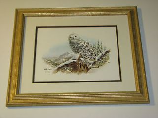 Don Balke Signed Snowy Owl Framed Print