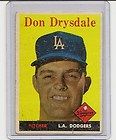 1958 Topps #25 Don Drysdale Dodgers HOF Legend Set Fill Fair $100 BV