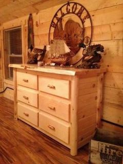 Traditional Rustic Log Dresser   Chest