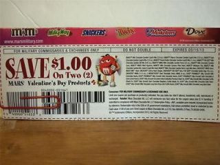 Candy Valentines Day Products (3Musketeers, Dove.) 2/$1 Coupons ba