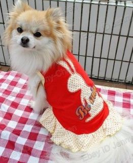 pet supplies dogs cute Rabbit printting Vest Dress Costumes Clothes