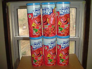 LOT OF 6 CANISTERS SUGAR FREE KOOL AID CHERRY  NEW/SEALED