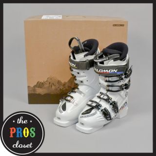 2012 Salomon X3 90 JR Ski Boots // 22 4 Alpine White Junior Kids Race