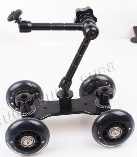 Black 18 lbs Dolly Kit Skater wheel Truck with 11 inch Articulating