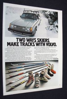VOLVO Dynamic skis Koflach boots snowy road 1980 Ad