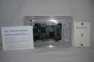 Intel PRO/DSL 2100 Modem card w/ Wall Connection & Cover Plate