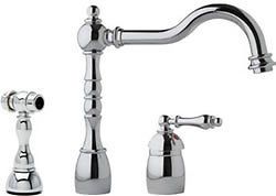 FHF200, FarmHouse Single Handle Kitchen Faucet w/Side Spray   Chrome