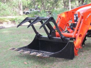 66 ROCK BUCKET GRAPPLE TRACTOR ATTACHMENT 48 TONG