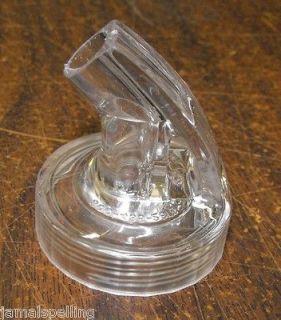 6x) Plastic Clear JUICE BOTTLE POUR SPOUT pourer screw on lid cap for
