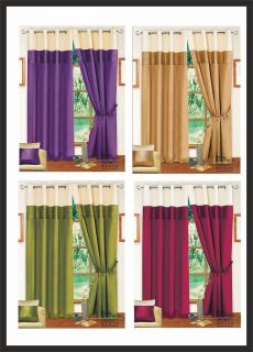 Next Ring Top Eyelet Fully Lined Faux Silk Curtains Bedding Set  Lime