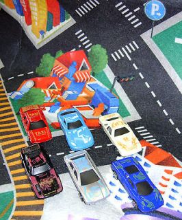 BOXED MY DREAM MAT ROAD MAP PLAY MAT WITH 6 CARS CITY DOWNTOWN PUK