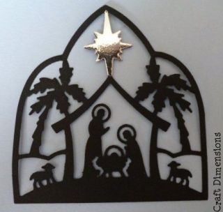 SILHOUETTE NATIVITY SCENE DIE CUTS FOR CARD TOPPERS