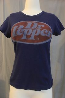Junk Food Juniors LARGE Dr Pepper Im A Pepper Navy Blue SS T shirt