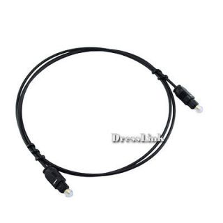 Digital Audio 3Ft Optical Fiber For Toslink Black Cable 1m OD2.2mm