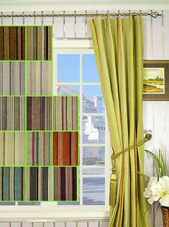 Striped Single Pinch Pleat Chenille Curtains 100% Cotton Lining