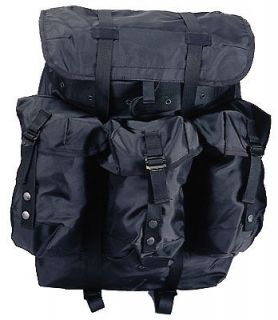 BLACK LARGE ALICE PACK w/ FRAME   GSA COMPLIANT DURABLE MILITARY BAG