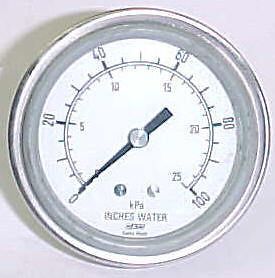 Haenni Dry Capsule Diaphragm Pressure Gauge 100 in H2O