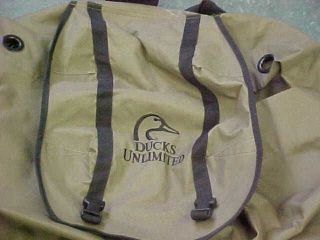 Heavy duty canvas Ducks Unlimited HUGE duck decoy carrying holder bag