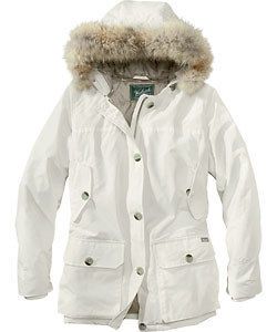 LADIES WOOLRICH PARKA ECRU SMALL , X SMALL