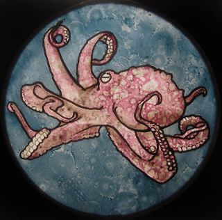 Octopus stained glass