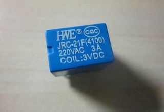 50pcs Miniature PCB Relay JRC 21F 4100 DC 12V 6 Pins