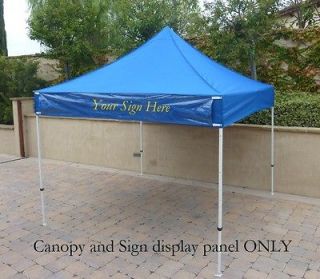 EZ Up 10x10 Gazebo Tent Canopy Replacement Canopy Top. w/Detach Sign