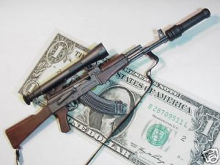 Miniature 1/6 scale Russian AK 47 assault rifle sub machine Gun rifle