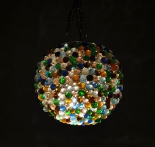 Egyptian Colored Glass Bulb Fixture Light Lamp