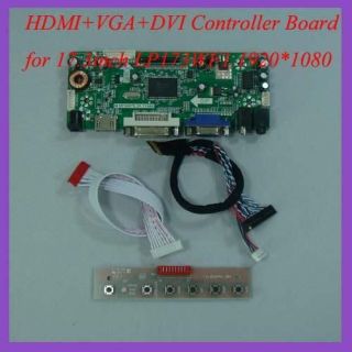 HDMI+VGA+DVI+A udio LCD controller board for 17.3 LP173WF1 1920*1080