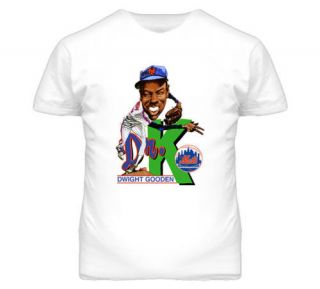 Dwight Gooden Retro Baseball Caricature T Shirt