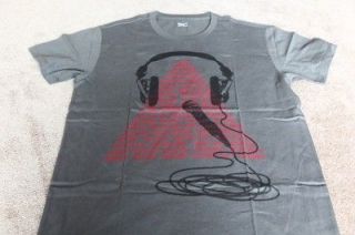 Gap Graphic DJ Headphone Tee T Shirt Mens M Gray Color 100% Cotton