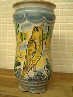 ALBARELLO DRUG JAR FAIENCE 1720 CASTELLI CASTEL DURANTE SAVONA 18EME