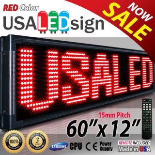 LED OPEN SIGNS 60x12 15MM OUTDOOR SCROLLING MESSAGE SCREEN DISPLAY