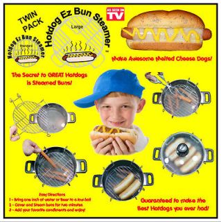 Hotdog Ez Bun Steamers (1 Large & 1 Small)   Steam Buns as Seen on TV