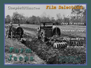 FARM JEEP Films Very Rare CJ2 Farm equip Post WW2 DVD
