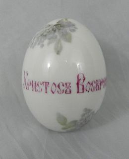 Russian Floral Porcelain Easter Egg   Vintage Late Romanov Era