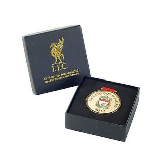 LIVERPOOL OFFICIAL BOXED COLOURED CARLING CUP WINNERS 2012 MEDAL