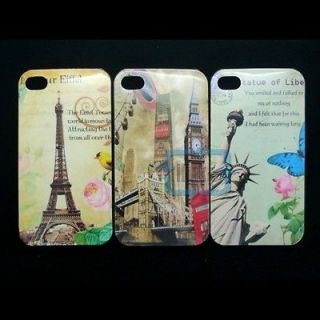Statue of Liberty/Eiffel Tower/Big Ben/Hard Back Case Cover for iPhone