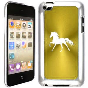 Gold Apple iPod Touch 4th Generation 4g Hard Case Cover B154 Horse
