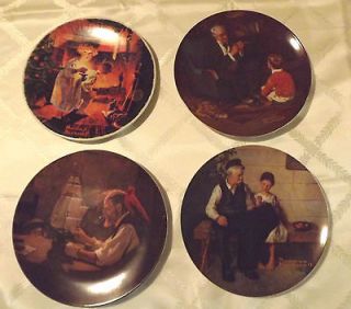 RARE Knowles Vintage Norman Rockwell Plates Lot of 4