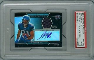 2010 Topps Platinum Golden Tate Black Refractor Auto Patch Rc # to 99