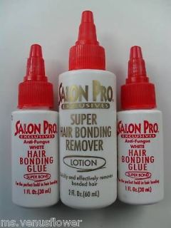Hair Extension Bonding Glue    1 FL OZ(30ml )White Glue&1 FL OZ(30ml