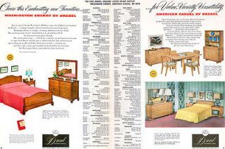 Drexel Furniture AMERICAN CASUAL Washington Cherry BEDROOM Dining 1953