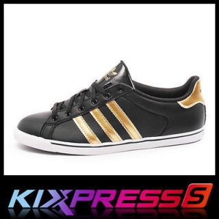 Adidas Court Star Slim W [G60735] Original Casual Black/Gold Whi te