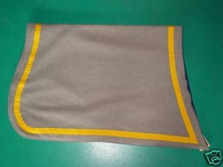    Confederate GRAY Saddle Blanket with Gold trim    XL size    NEW
