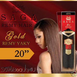 20 Saga Gold Remy Yaky Premium Quality 100% Human Hair Weave Hair