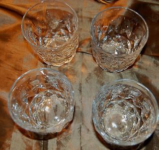 SET OF 4 ARCOROC FRANCE LANCER DOUBLE OLD FASHION ON ROCK GLASS