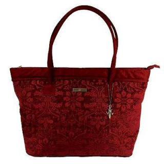 Burgundy Carpet Bag Isabellas Journey New Purse Fleur de Lis Chenille
